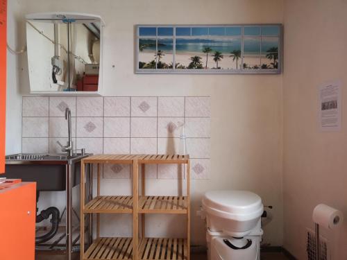 Kúpeľňa v ubytovaní Fichtel-Jurte - Optional mit Hot Tub