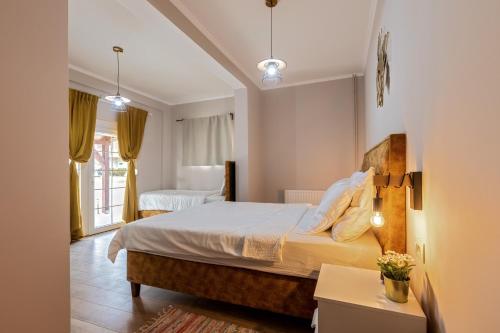 a bedroom with a large bed in a room at Villa Park Plitvice in Rakovica