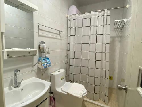 Koupelna v ubytování Li Jie Coffee Homestay
