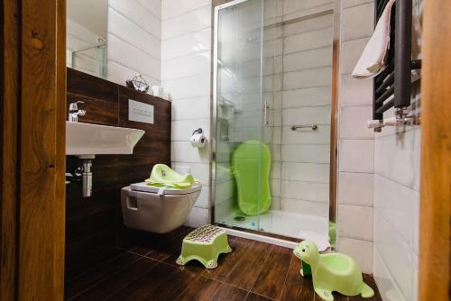 Koupelna v ubytování Hotel Podklasztorze