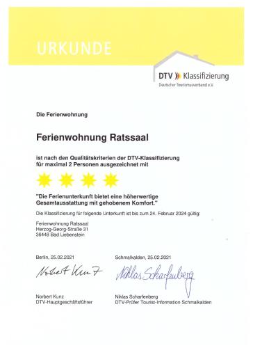 a rejection letter for a reinstatement verification document at Im alten Rathaus in Bad Liebenstein