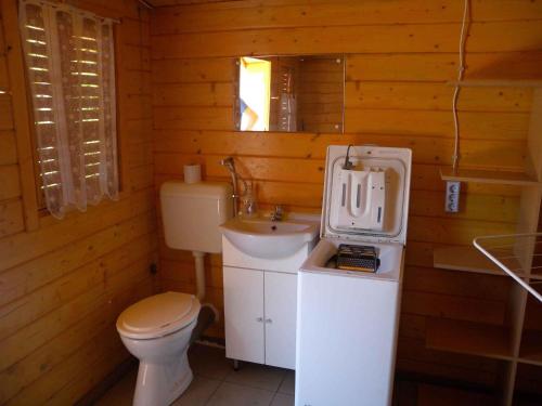 A bathroom at Holiday home in Balatonfenyves 27939