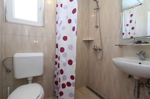 a bathroom with a toilet and a sink at Apartment in Silo/Insel Krk 13586 in Šilo