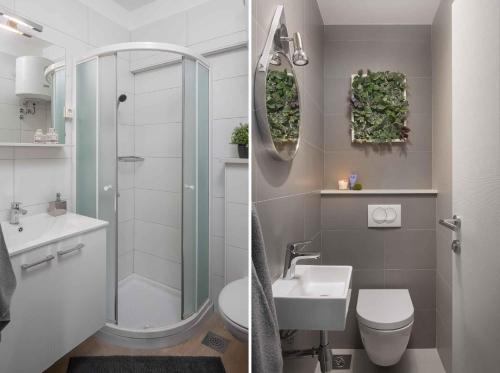 Kúpeľňa v ubytovaní Apartment Rabac 23