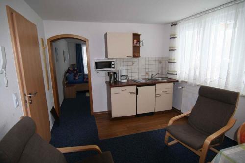 Vordertodtmoos的住宿－Apartment Todtmoos 4，一个带水槽和柜台的小厨房