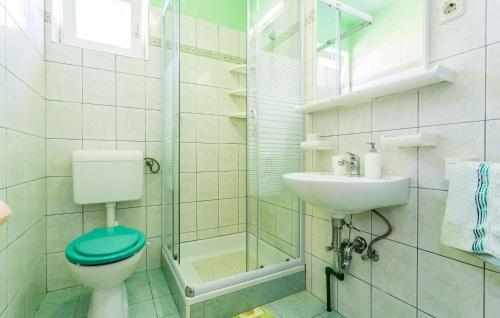 a bathroom with a toilet and a sink at Apartment in Silo/Insel Krk 13499 in Šilo