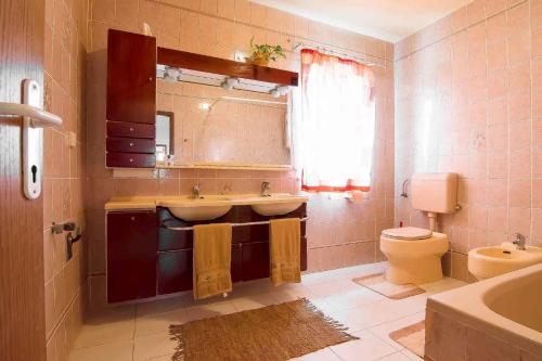 a bathroom with a sink and a toilet at Apartment in Banjole/Istrien 11157 in Banjole