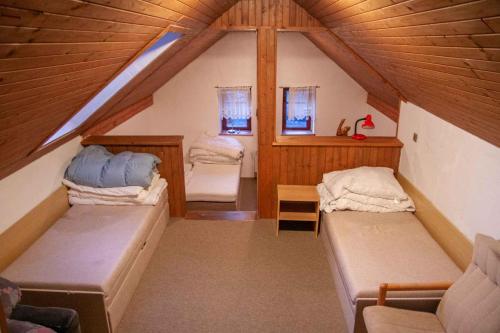 Postel nebo postele na pokoji v ubytování Holiday home in Harrachov 2446