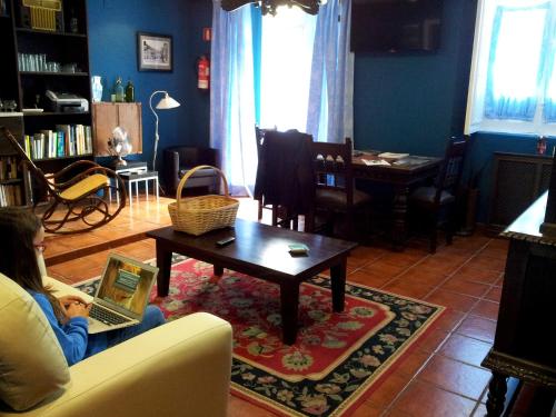 Posezení v ubytování H Casona Selgas de Cudillero