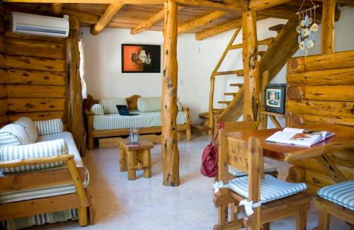 Katil atau katil-katil dalam bilik di Pillmayken Apart&Spa Mar de las Pampas