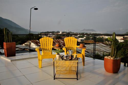 Een algemene foto van de bergen of uitzicht op de bergen vanuit het hotel