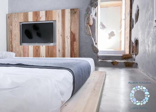 Кровать или кровати в номере Alma Calma Hotel Rural