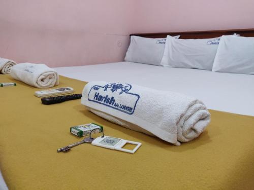 Voodi või voodid majutusasutuse Hotel Harish toas