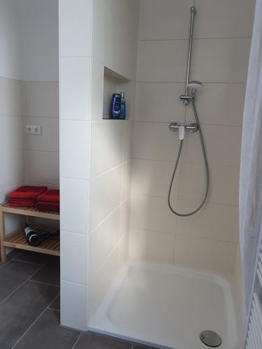 Ένα μπάνιο στο Ferienapartment Vögelsen