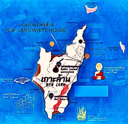 a map of koh lan lan white house at Koh Larn White House in Ko Larn