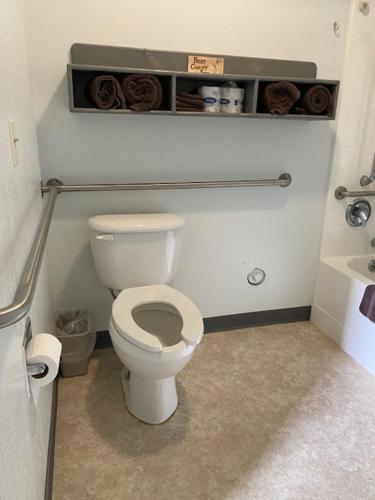 A bathroom at Americas Best Value Inn