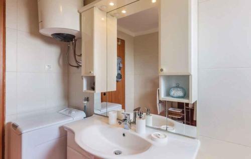 a bathroom with a sink and a mirror at Apartment in Koromacno - Istrien 33192 in Koromačno