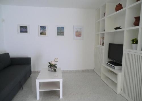 Casa Nica في موديكا: غرفة معيشة مع أريكة وتلفزيون