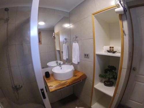 Vonios kambarys apgyvendinimo įstaigoje Hotel Andes Pucón