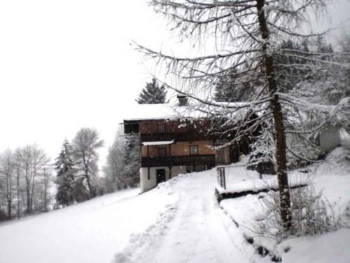 a building on a snow covered hill with a tree at Holiday home in Mühlbach im Pinzgau 35597 in Bicheln