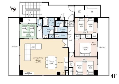 a floor plan of a house at PORTO7-5 in Chatan