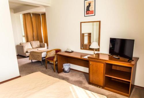 TV a/nebo společenská místnost v ubytování Hotel Seven