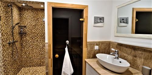 Ένα μπάνιο στο Nida Kopu 3 Apartment