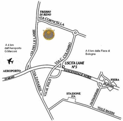 a map of the city of ashmopolis and its annexation at Antica Locanda Il Sole in Castel Maggiore