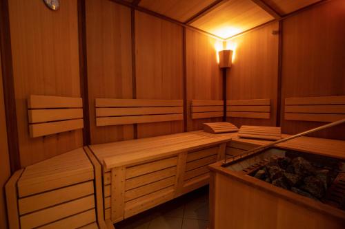 a sauna with a light on top of it at Alpenresidenz Trisanna in Ischgl