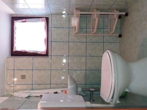 a bathroom with a toilet and a window at Apartment in Rovinj/Istrien 11560 in Štanga