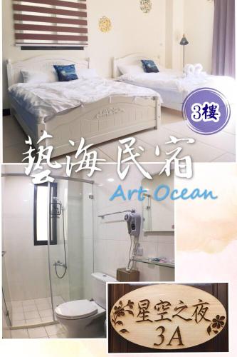 Ein Bett oder Betten in einem Zimmer der Unterkunft Art Ocean B&B