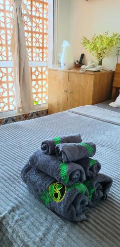 Postel nebo postele na pokoji v ubytování Mekong 69 Hostel