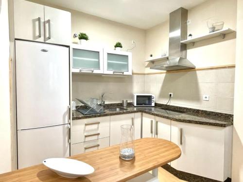 Kuchyň nebo kuchyňský kout v ubytování Apartamento Civitas
