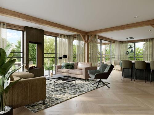 Χώρος καθιστικού στο Wellness Villa, Texel