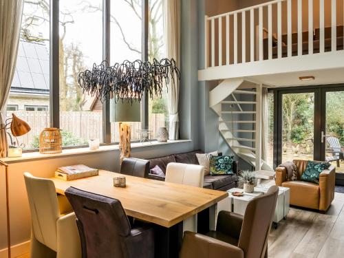 a dining room with a table and chairs at Authentic holiday home near the centre in Bergen