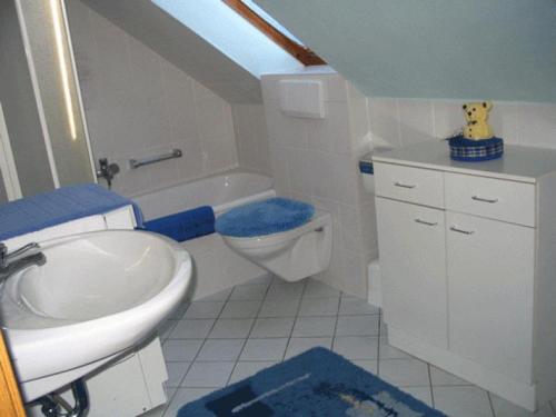 Ένα μπάνιο στο Ferienwohnung-Zur-Loewengrube