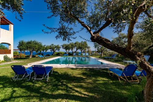 The swimming pool at or close to Limanaki