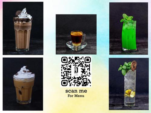 a collage of different pictures of different drinks at Ayani Hotel Banda Aceh in Banda Aceh