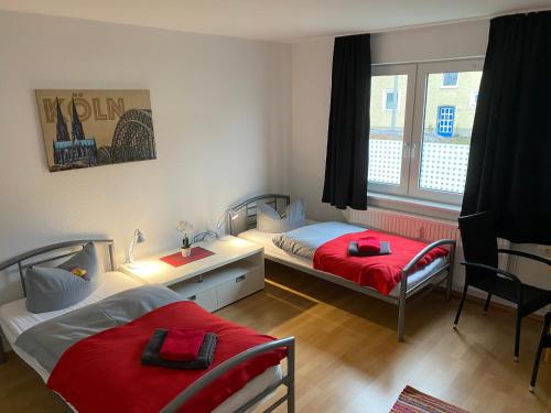 Postel nebo postele na pokoji v ubytování Ferienwohnungen by K Krause