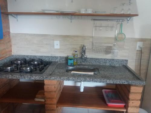 Una cocina o cocineta en Pousada Campestre Sítio da Lua