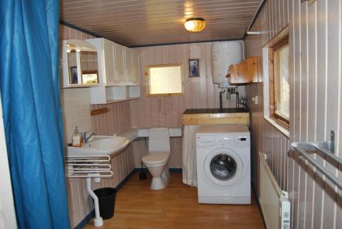 Kúpeľňa v ubytovaní Ferienhaus Malaskog 4 Naturschutzgebiet