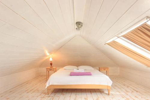Ένα ή περισσότερα κρεβάτια σε δωμάτιο στο Villas Thassos