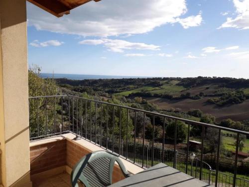 a balcony with a view of the countryside at bed & breakfast CASA JO in Lapedona
