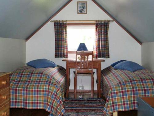 Two-Bedroom Holiday home in Utvik 1 객실 침대