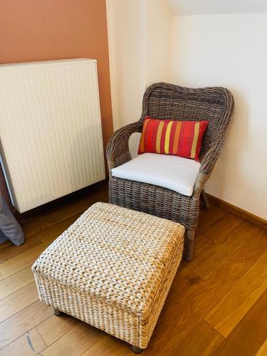Posezení v ubytování Ferienwohnung „Klein aber fein“