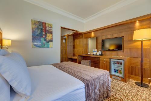 Katil atau katil-katil dalam bilik di Buyuk Abant Hotel