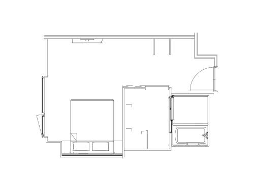a drawing of a house plan at Granbell hotel Tanuki, Sapporo in Sapporo