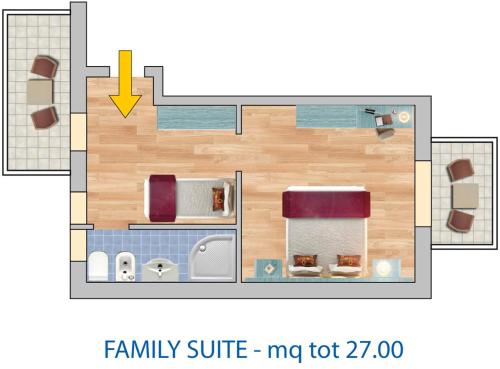 Půdorys ubytování Hotel Meridianus