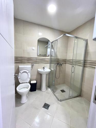 Koupelna v ubytování Apartmani Zecevic Niksic