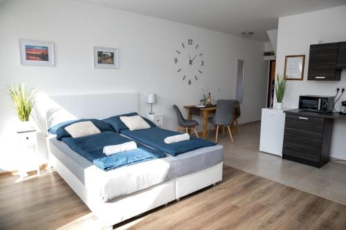 Kuchyň nebo kuchyňský kout v ubytování Kossuth Apartmanház